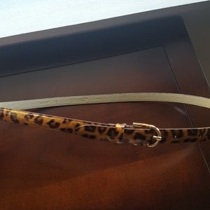 J.Crew Faux Patent Leather Leopard Belt